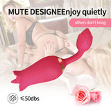 Rose Tongue Vibrator - 9 Vibration Modes for Women with Vibrating Egg