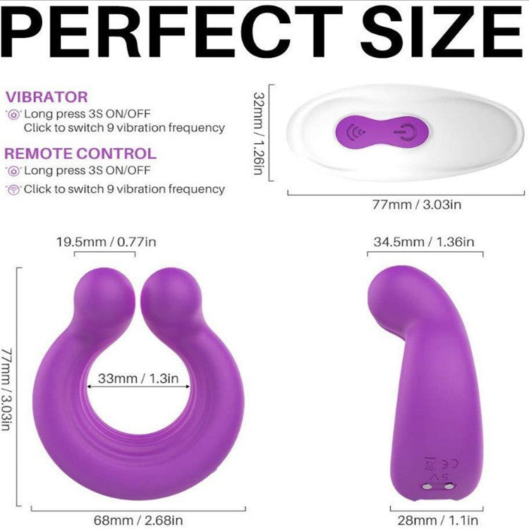 Silicone vibrating massage penis ring