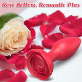 Rose Remote Control 10 Frequency Vibration Silicone Anal Plug