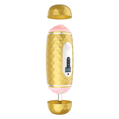 Vibrating Pocket Pussy With Screen Display Counting Heating Blowjob-6
