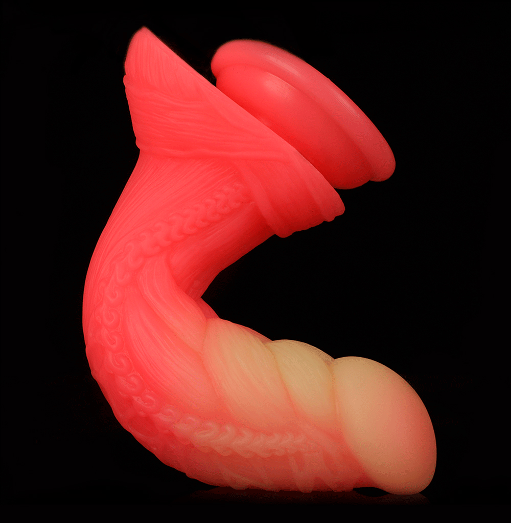 Liquid Silicone Allovers Dildo Simulation Flamingo Suction Dildo