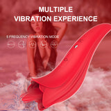 Rose Shaped Vibrating Tongue 5 Frequency Massage Rose Vibrator