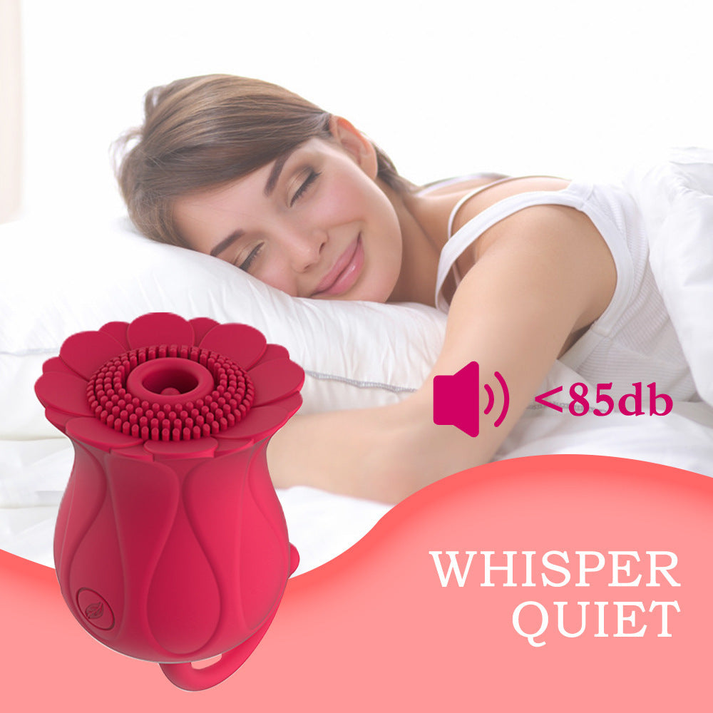 Rose Petal Vibrator Swirl Air Sucking and Teasing Clit Nipple Vibrator