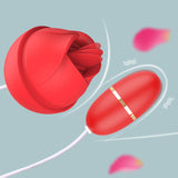 Double Tongue Licking Rose Vibrator Female Masturbation Vibrating Egg