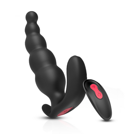 Silicone Thrusting Butt Plug Remote Vibrating Prostate Dildo