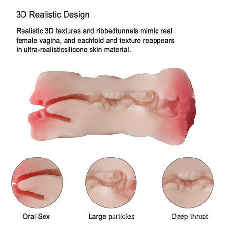 Double Head Blowjob Simulator - Vacuum Silicone Best Pocket Pussies-5