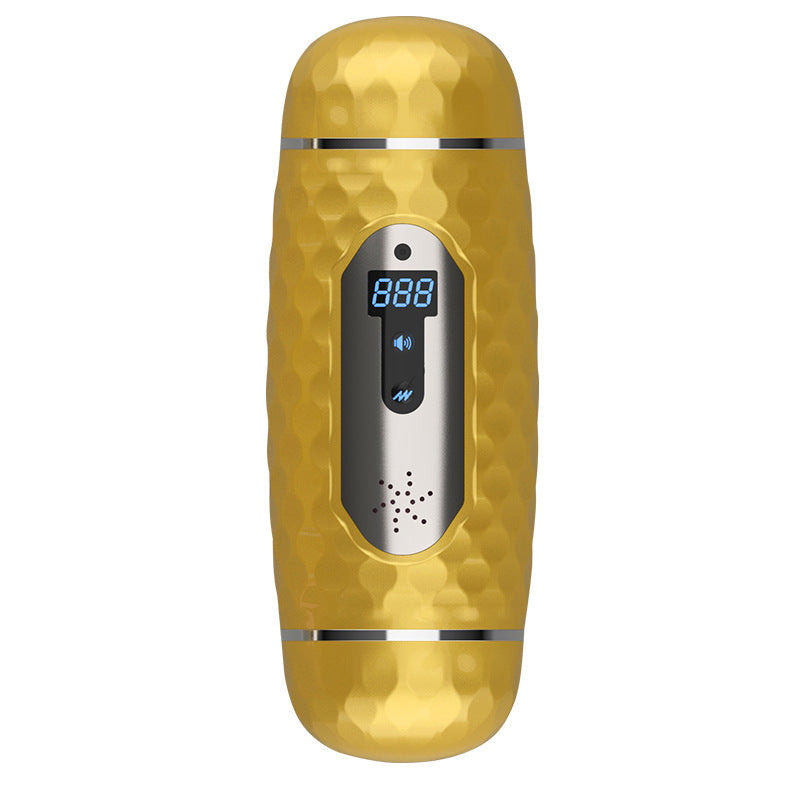 Vibrating Pocket Pussy With Screen Display Counting Heating Blowjob-5