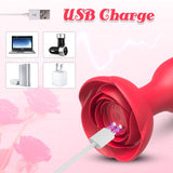 Rose Remote Control 10 Frequency Vibration Silicone Anal Plug