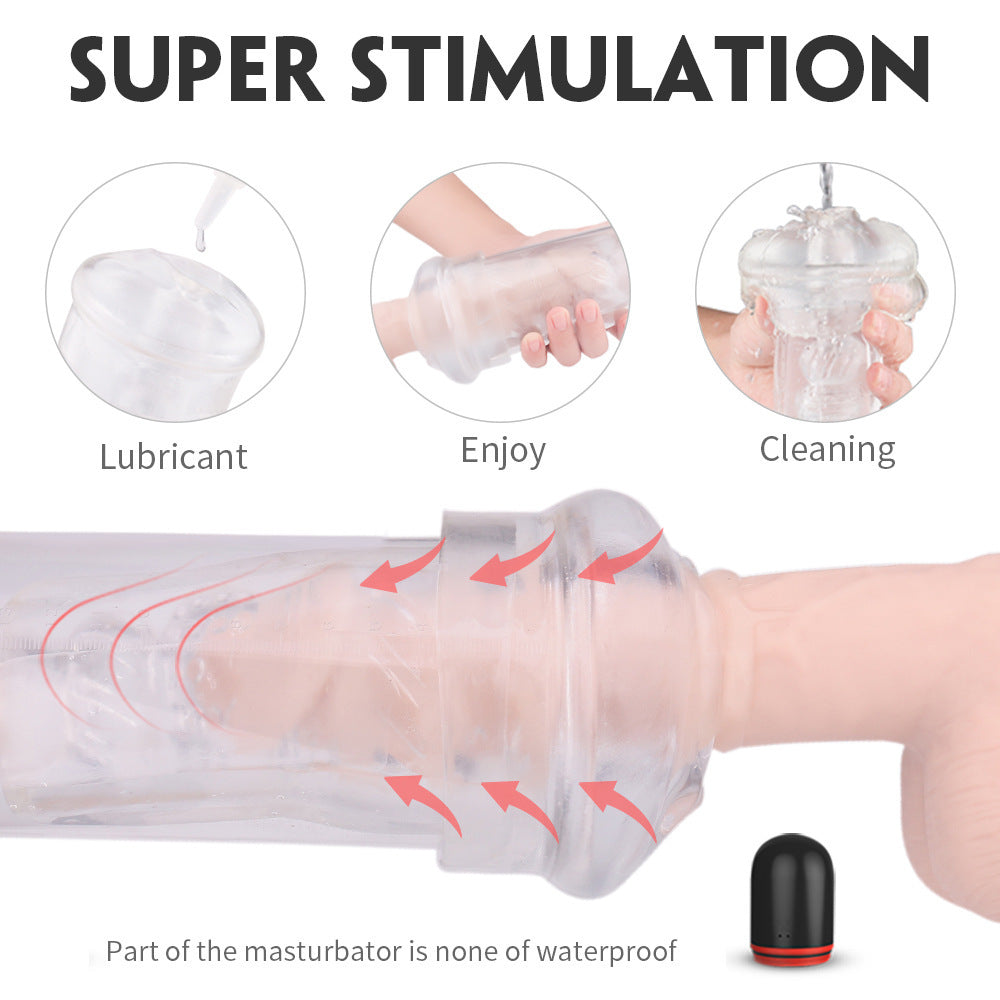 Clip Suction Blowjob Toy Automatic Transparent Masturbation Cup