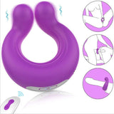 Silicone vibrating massage penis ring