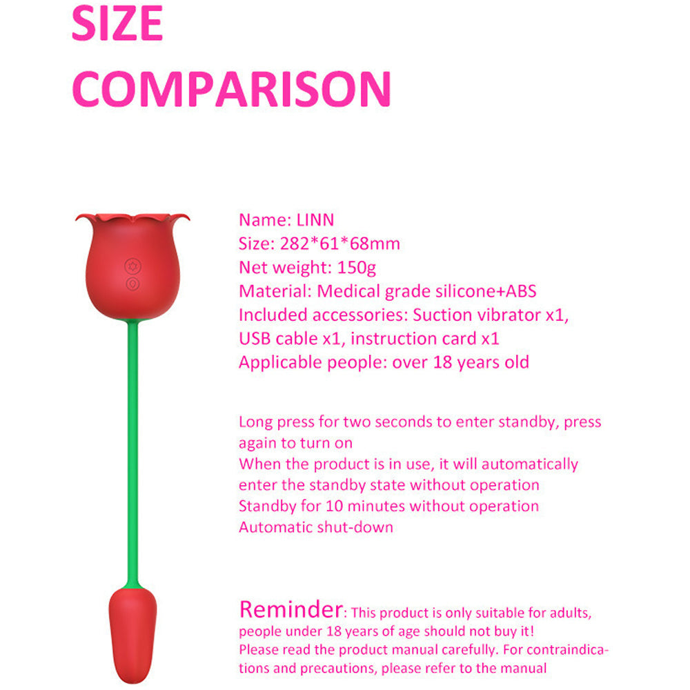 Rose Vibrator Stamen Vibrating Suction Clitoral Massage Vibrating Egg