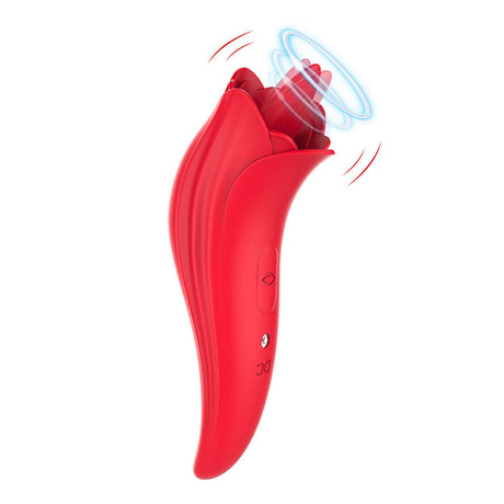 Rose Shaped Vibrating Tongue 5 Frequency Massage Rose Vibrator