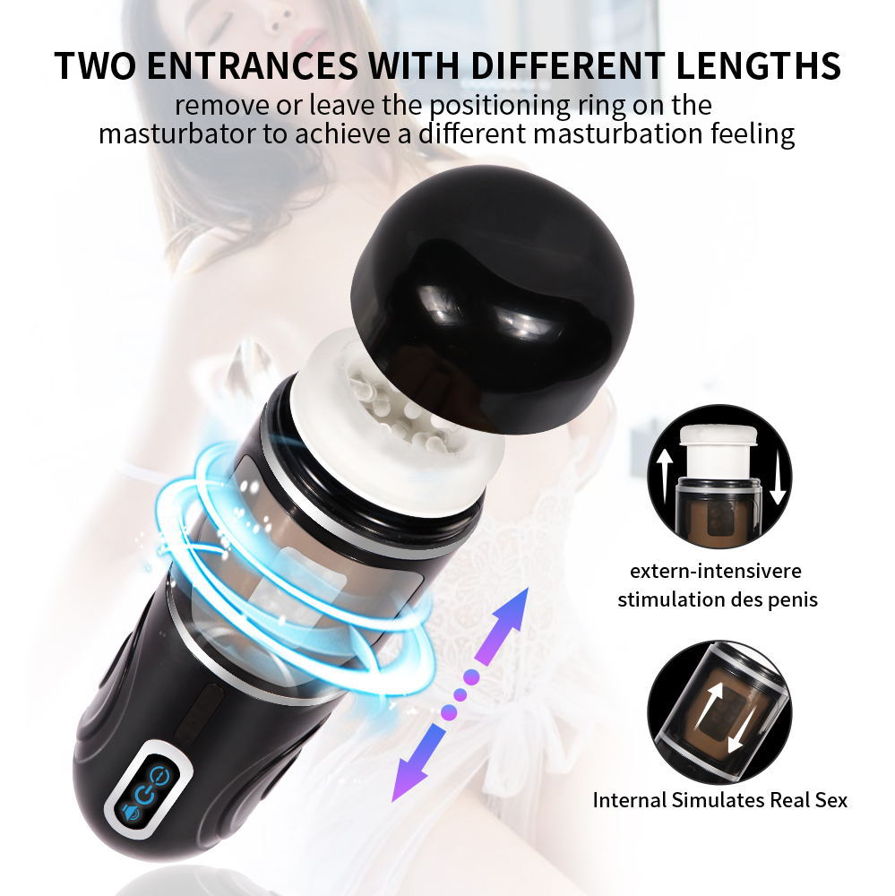 Fully Automatic 7-Frequency Telescopic Rotating Masturbation Cup