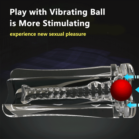 SEDUCEI Masturbation Cup Vibrating Suction Transparent Blowjob Toy-3