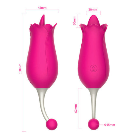 10 Frequency Vibrator Rose Tongue Licking with Vibrating Egg