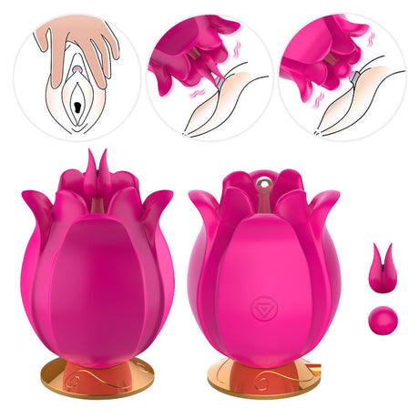 Rose Multi-Frequency Vibrating Egg Female  Orgasm Masturbation Massager