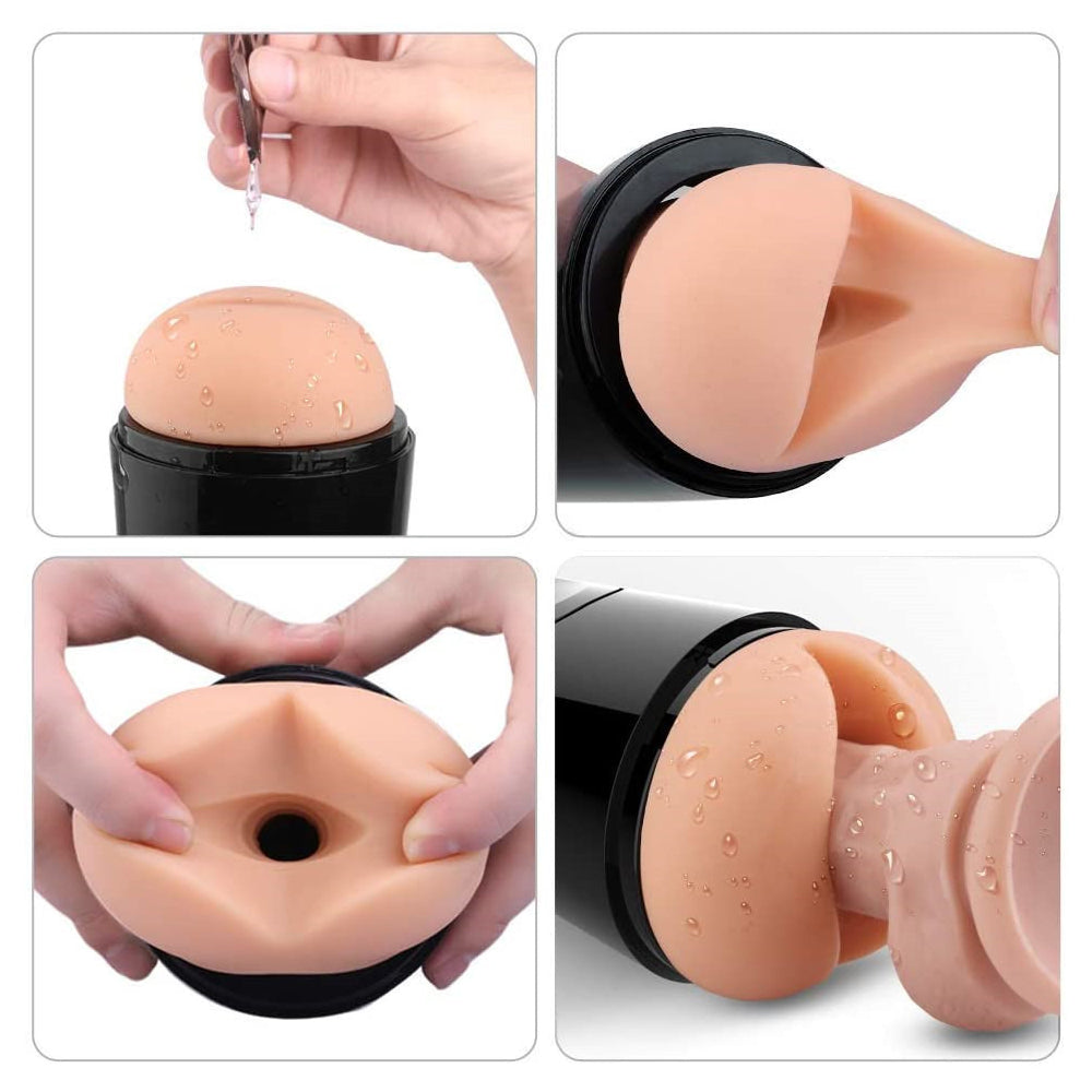 Best Pocket Pussies Silicone Full Wrap Suction Blowjob Simulator-11