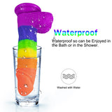 Rainbow Dildo | Silicone Suction Cups Allovers Thrusting Dildo