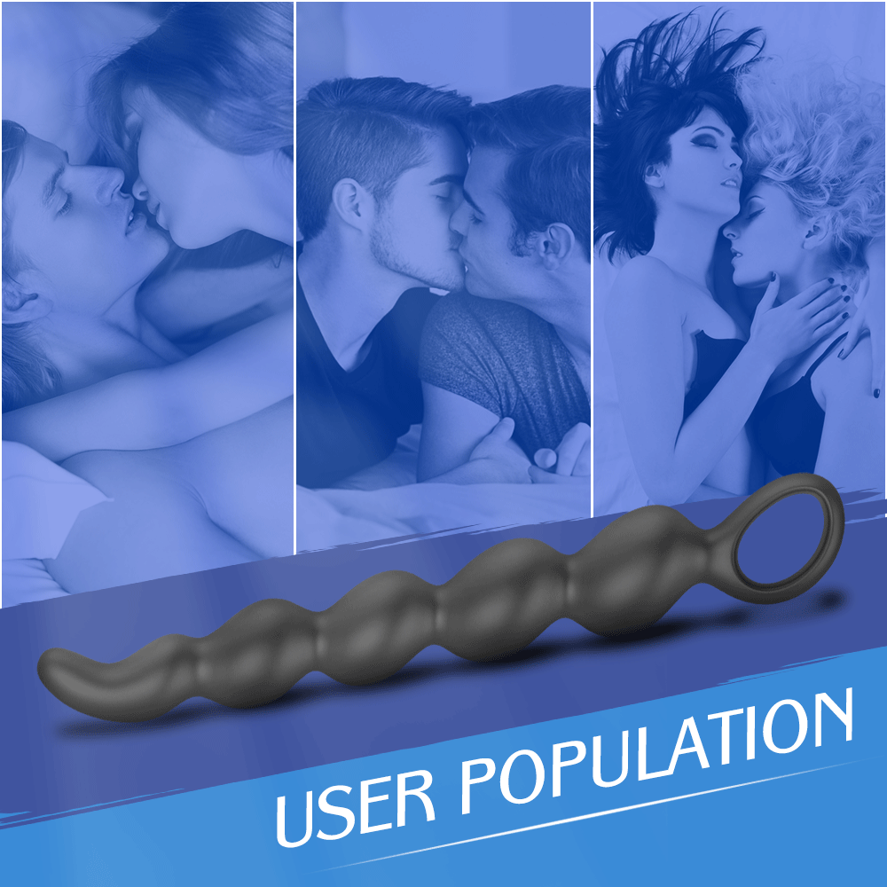 Extra Long Vibrating Beads Butt Plug