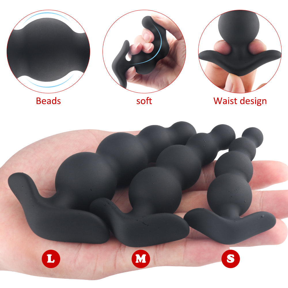 Silicone Pull Bead Back Court Anal Plug