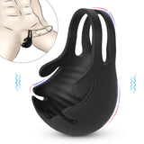 Showeggs 9 Vibration Modes Mens Prostate Massager Elasticity Design with Silicone Rings