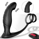 Anillo vibrador con diseño de cuello suave y bloqueo de anillo fino para el pene