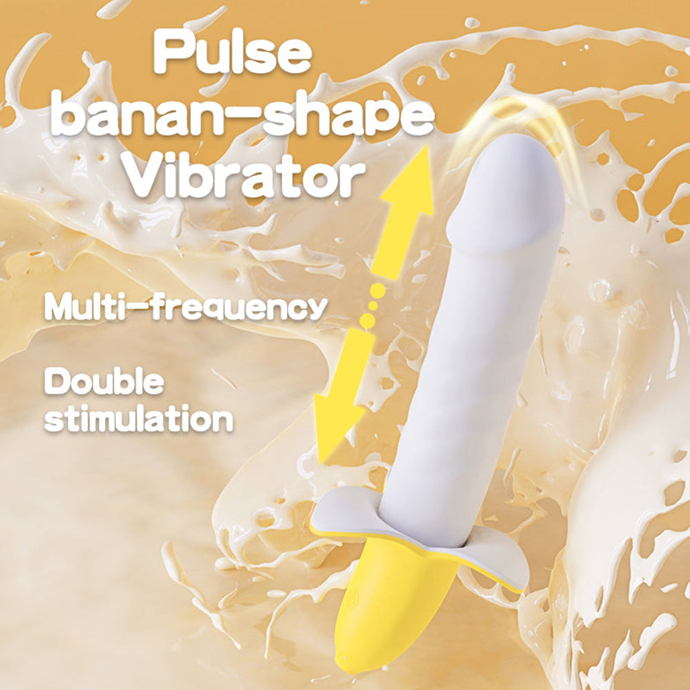 Silicone Banana Dildo Automatic Retractable Masturbator