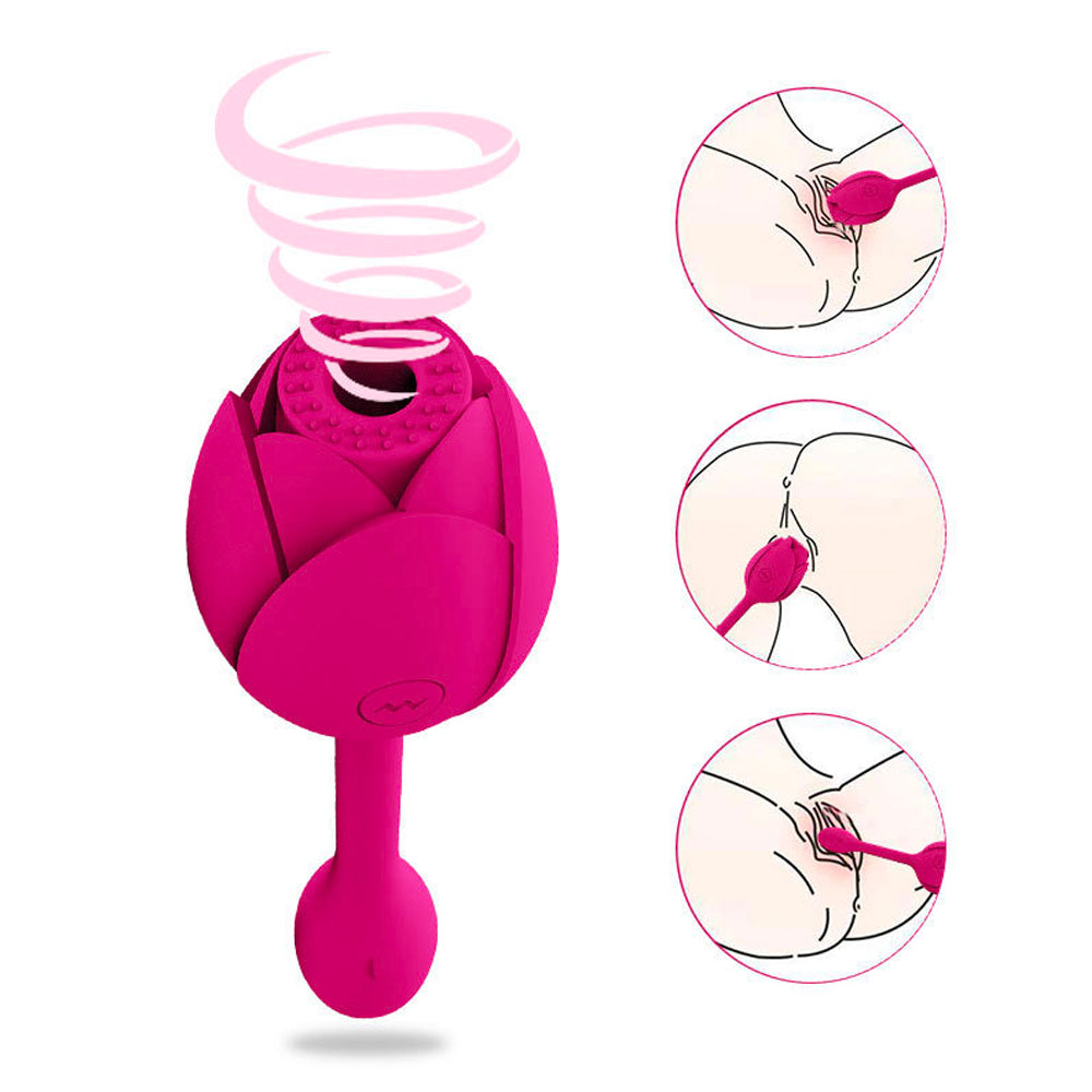 10 Frequency Rose Vibrator With Egg Vibrator Rose Sex Toy