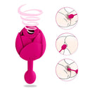 Vibrador Rosa de 10 Frecuencias con Huevo Vibrador Juguete Sexual de Rosa