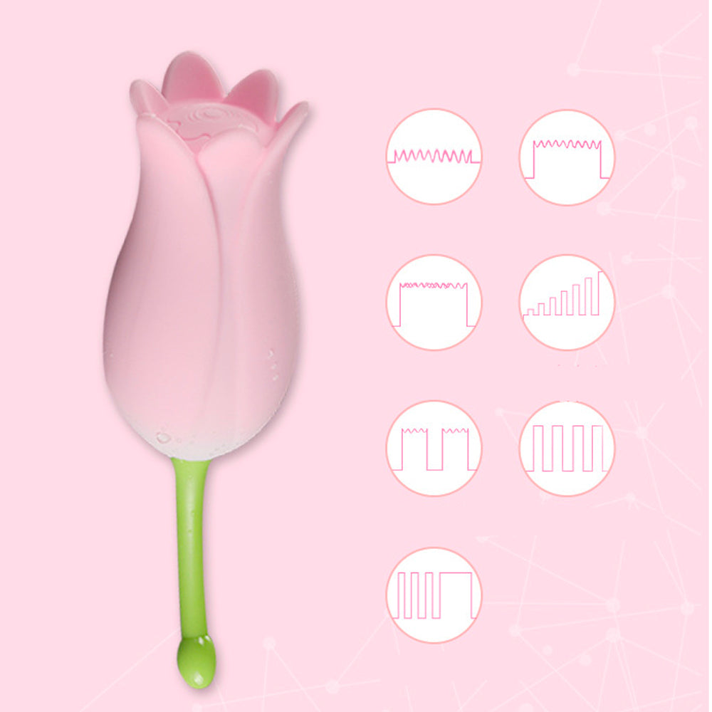 7 Vibration Mode Rose Vibrators Clitoral Stimulation & G-spot Orgasm