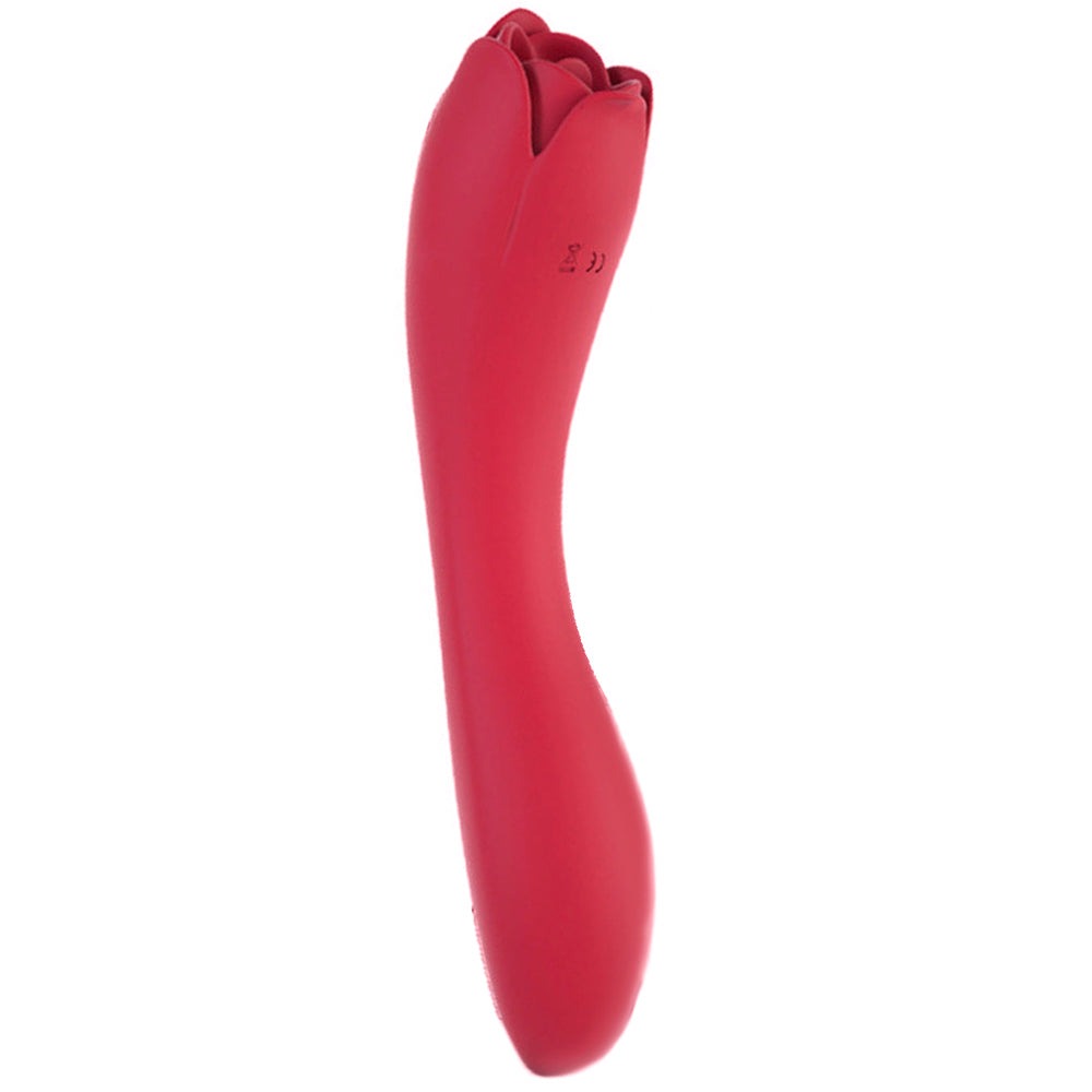 Rose Tongue Vibrator - Female Masturbator Bendable Vibrating Dildo