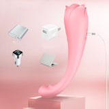 Rose Vibrator Rose Dildos Sex Toy Nipple Vibrator - Tongue Licking and Clit Sucking