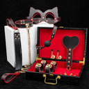 Tragbares erotisches Leder-Bondage-SM-Spielzeug, 8-teiliges Set