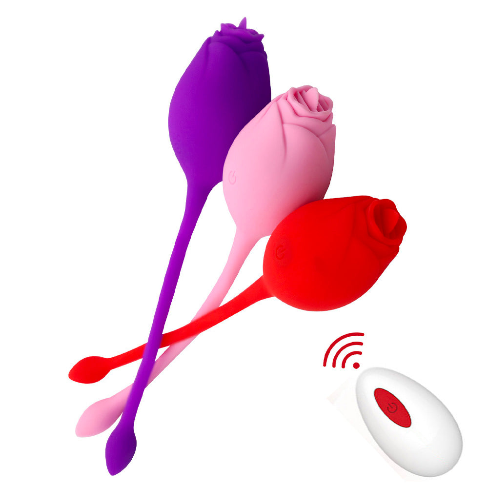 Rose Vibrator Women Masturbation Belt Vibrating Egg