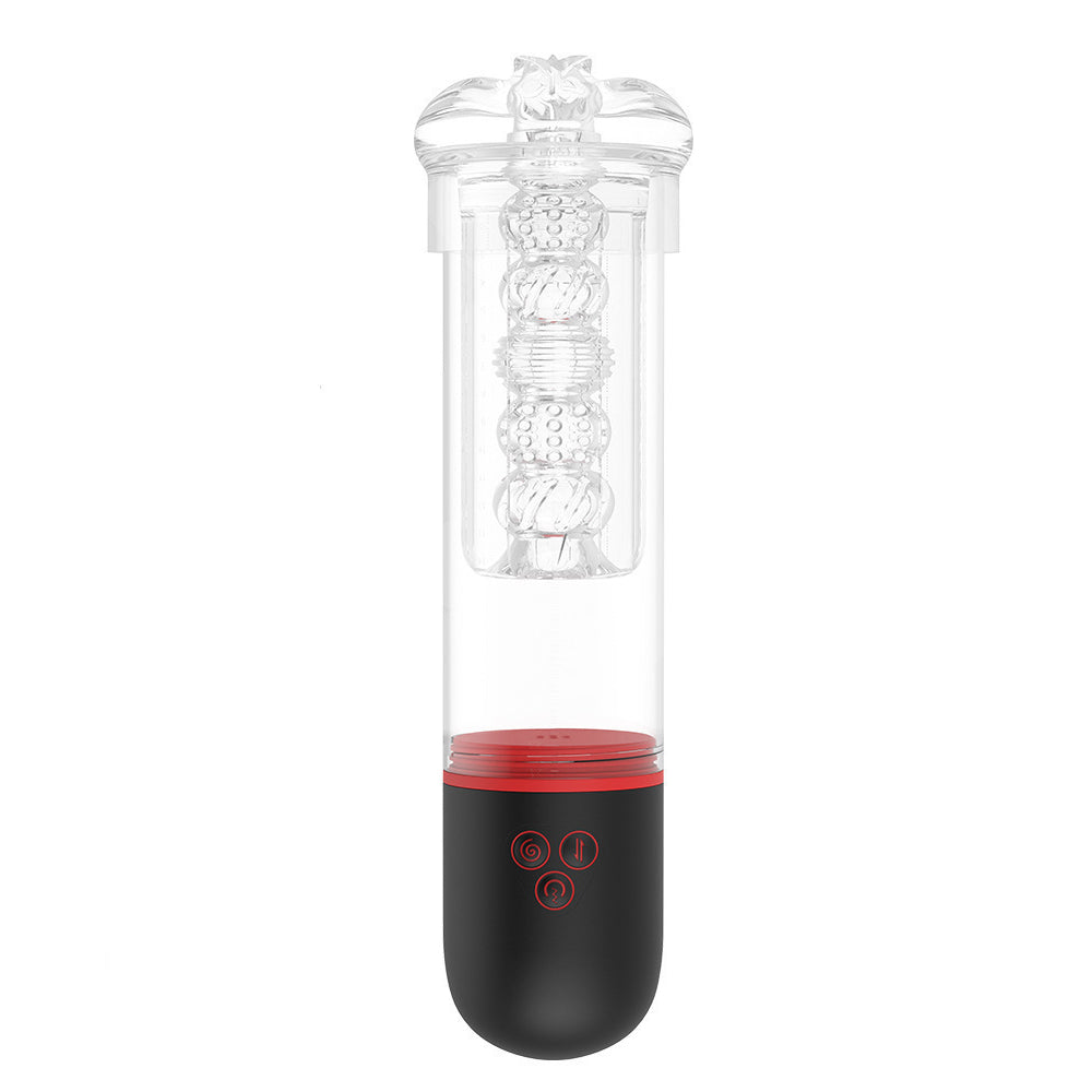 Solosonic Penis Pump Penis Enlarger Extender with 9 Vibration Sucking Manual Penis Vacuum Pump