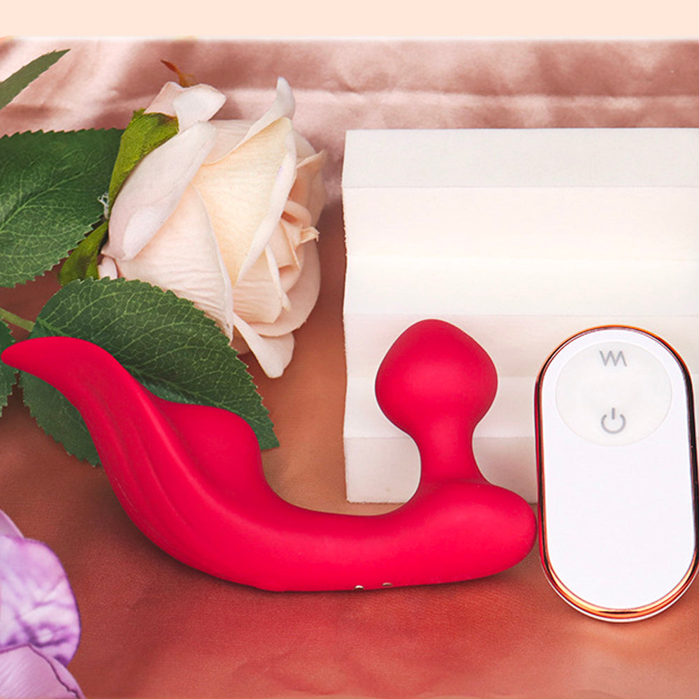 9 Band Couples Vibrator - Rechargeable Red Rose Vibrate Sex Toys