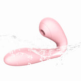 Flexible Pink Vibrating Dildos with Vibrating Suction