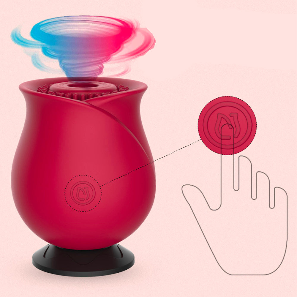Rose Suction Vibrator Multiple Pleasure Vibrating Suction Egg Vibrator