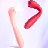 Flexible Pink Vibrating Dildos with Vibrating Suction