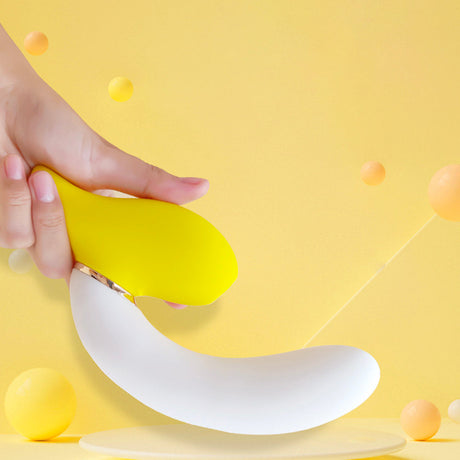 Banana Vibrating Dildos Spin G-spot Suck Telescoping Dildo-3