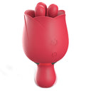 2-in-1 Rosen-Sexspielzeug für Frauen Klitoris-Zungenleck-Rosen-Vibrator