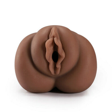 Brown Pocket Pussy Realistic Mouth Silicone Blowjob Simulator-2