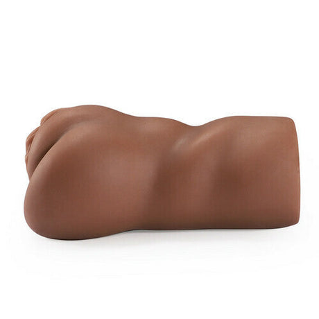 Brown Pocket Pussy Realistic Mouth Silicone Blowjob Simulator-3