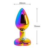 Metal Butt Plug - Anal Toying Colored Stainless Steel Metal Butt Plug