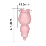 2 in 1 Rose Suction Vibrator and Tongue Vibrator for Female Male Couple