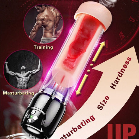 Strong Sucking Masturbation Cup, with Water Flow Bubble Sucking-4