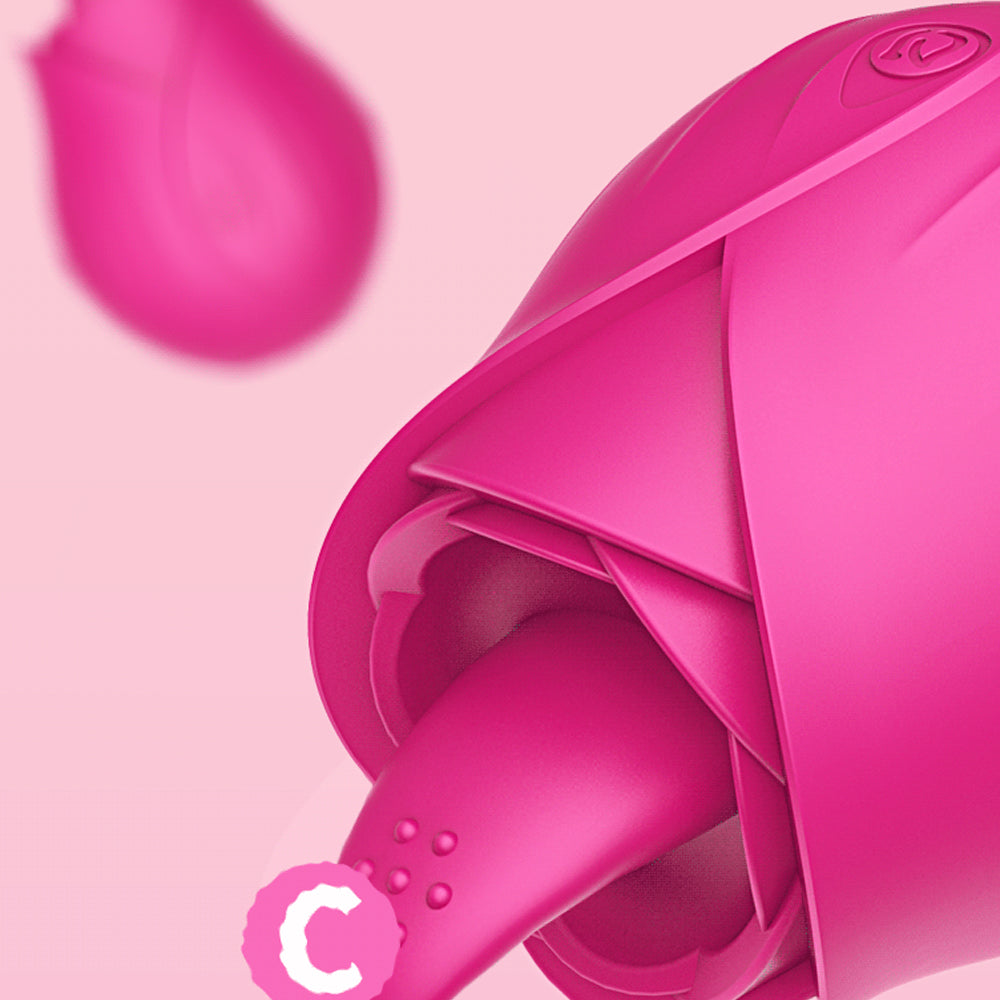 Vibrating Tongue Rose Vibrator Clitoral Stimulation Female Masturbator