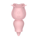 Vibrador con succión de rosa 2 en 1 y vibrador de lengua para parejas femeninas y masculinas