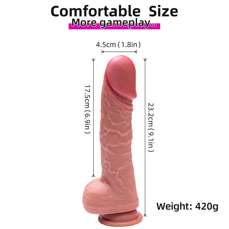 SEDUCEI 9 Inch Dildo Double Layer Thickening Stimulates Allovers Dildo-2