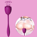 Masturbador Rosa Doble Cabeza Chupador Masajeador Vibratorio